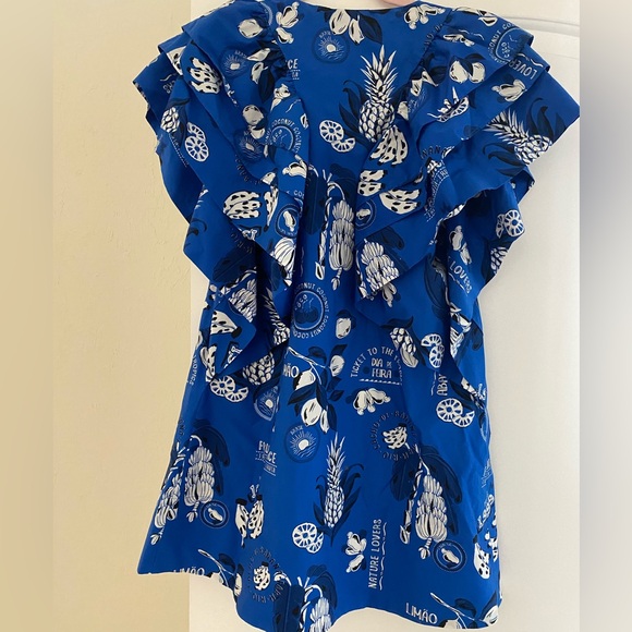 Anthropologie x Farm Rio Flutter-Sleeve Babydoll Mini Dress - Picture 6 of 7